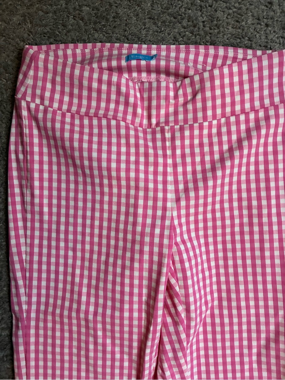 J. McLaughlin Pink Gingham Women Pants - Picture 4 of 6